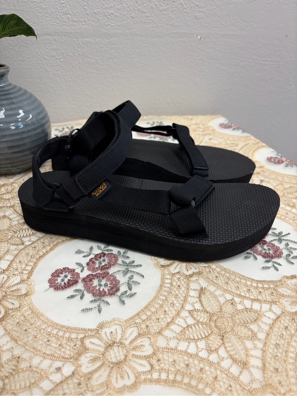 Classic Black Teva Original Universal Sandals